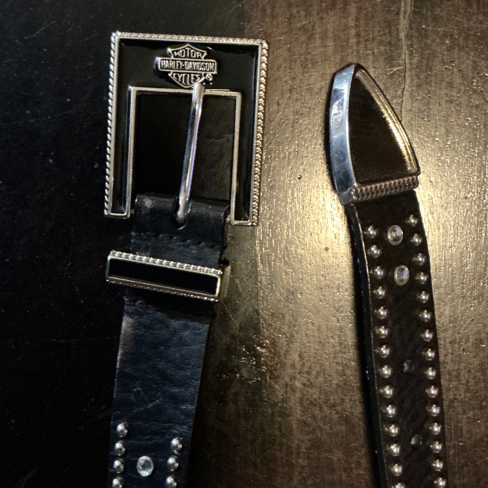 Harley-Davidson Black Belt with Silver Detailing